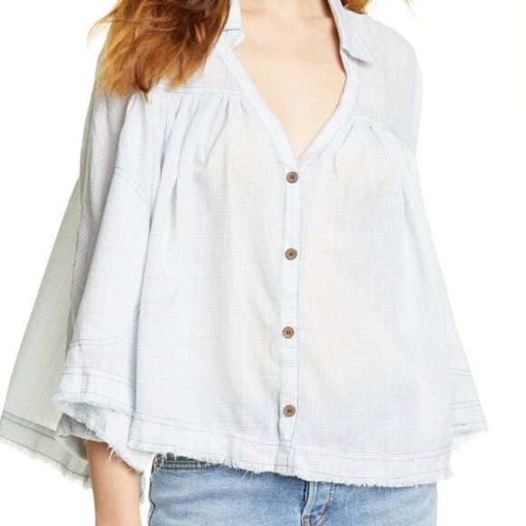 Free People Rainbow Picnic Button Down - Picture 1 of 7